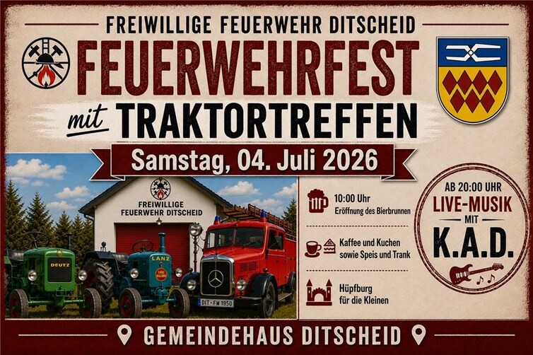 Flyer / Programm Feuerwehrfest Ditscheid