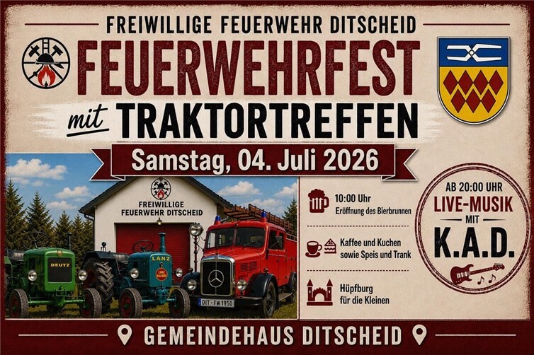 Flyer / Programm Feuerwehrfest Ditscheid