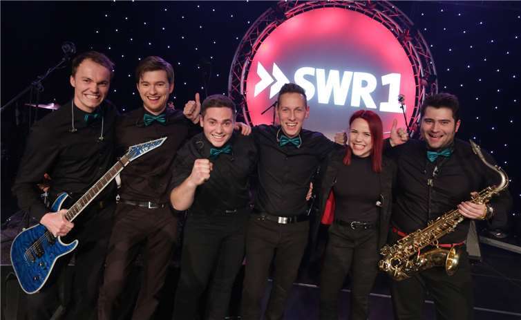„Fohr Five“ gewinnen mit „Zweihnacht“ den SWR1 Weihnachtssong Contest 2019.Copyright: SWR1/Sonja Waldmanstetter