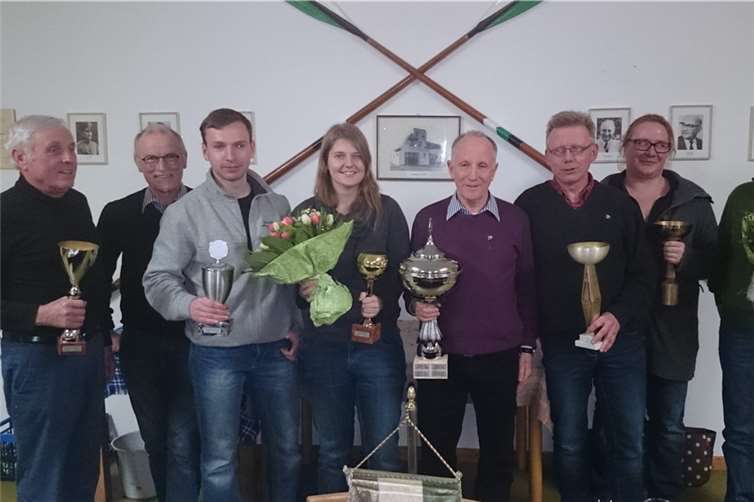 Folgende Mitglieder wurden geehrt (v.l.): Herbert Ott, Hermann Becker, Maksim Shargorodsky, Ulrike Koplin, Rolf Becker, Günter Brüning, Sandra Lindner, Vivian Vilich.privat