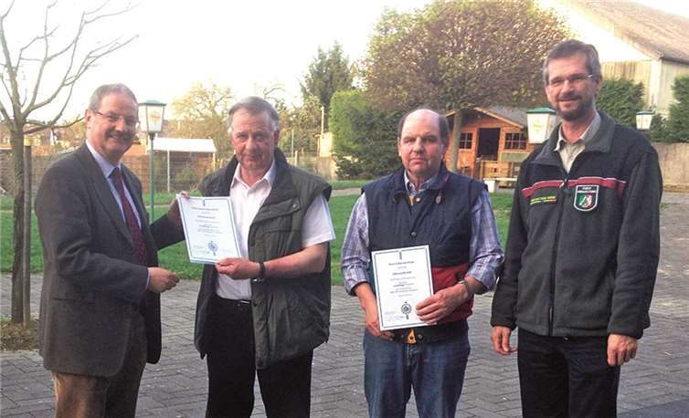 Forstbetriebsgemeinschaft „Drachenfelser Ländchen“: (v.l.n.r.) Dr. Christoph Abs , Hans Ippendorf, Edmund Jung, Uwe Schölmerich. BG Drachenfelser Ländchen