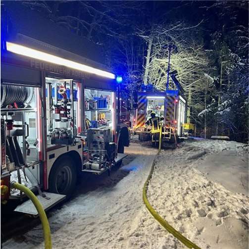 Vollbrand Schießstand in Adenau Foto: Feuerwehr Adenau