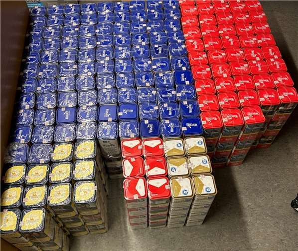 Kontrolle in der Eifel: Mehr als 51 Kilo Tabak in Müllsäcken sichergestellt Foto: Polizei