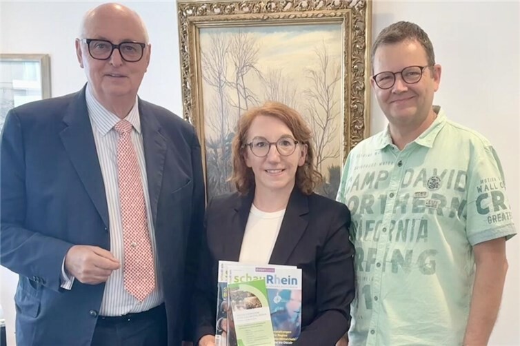 Foto v.l.n.r.: Hans-Jörg Assenmacher, Vorsitzender der Initiative Region Koblenz-Mittelrhein e.V., Susanne Müller, Mitglied des Landtages Rheinland-Pfalz u. Prof. Dr. Ralf Haderlein, stellv. Vorsitzender Initiative Region Koblenz-Mittelrhein e.V.