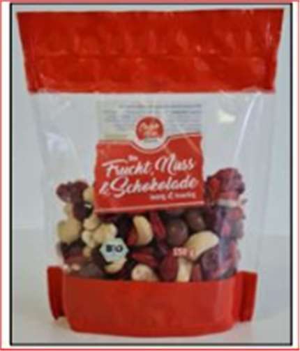 Salmonellen in „Frucht Nuss & Schokolade beerig & knackig“ Foto: Bio-Nahrungsmittel Produktions- und Handels GmbH