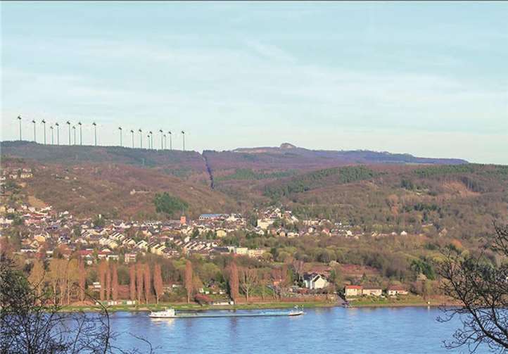 Bürger sollen frühzeitiger informiert werden Fotosimulation des geplanten Windparks oberhalb von Unkel.