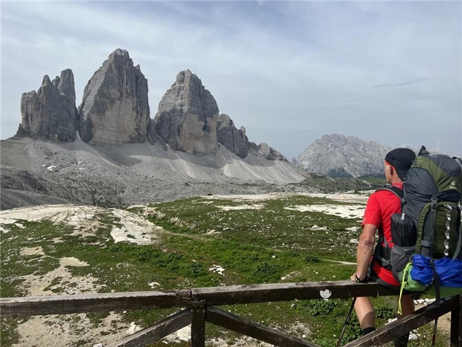 Frank Eichmann bei den drei Zinnen. Foto: Frank Eichmann