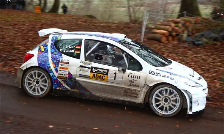 Frank Färber (Neuwied) und Peter Schaaf (Mayen) vom AC 1927 Mayen e.V. siegen im Peugeot 207 S2000 bei der „41. Rallye Kempenich“ mit 25 Sekunden vor Michael Bieg / Dietmar Moch. Fotos: Sascha Dörrenbächer