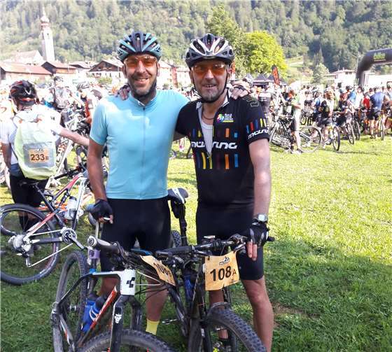 Frank Klotz (l.) und Michael Schütz bewältigten die anspruchsvolle Strecke von Nauders nach Arco. privat