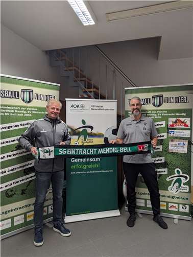 Frank Schmitz mit dem neuen Trainer Steven Brandt (re.).  Fotos: privat