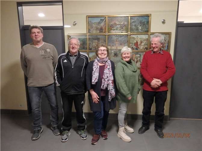 Franz Gold (1..Vors.), Herbert Weber (Schriftf.), Rita Gold (1. Beis.), Elke Klehm (Schatzm.) und Stefan Degen (2. Vors.).  Foto: privat