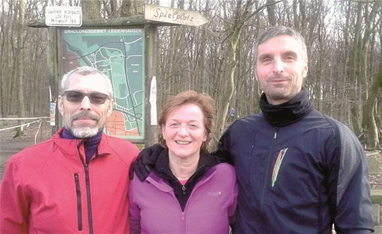 Franz Maurer, Manuela Franzen und Josef Müller bei der Winterserie in Porz. privat