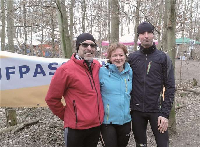 Franz Maurer, Manuela Franzen und Josef Müller bei der Winterserie in Porzprivat