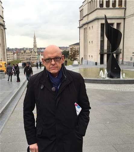 Franz Obst bei Dreharbeiten in Brüssel für die Sendung „Mario Barth deckt auf“.Franz Obst, Koblenz