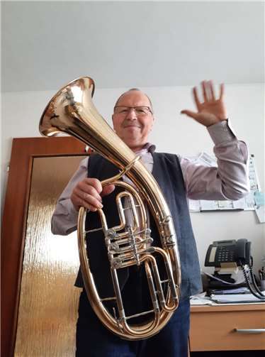 Franz-Rodolf Ley, Ausbilder und Dirigent des Musikvereins Niederheckenbach.