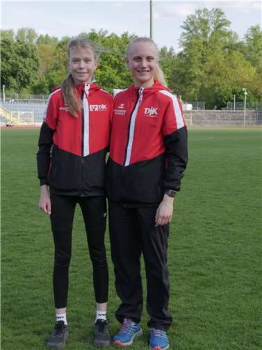 Franziska und Leonie in Koblenz (Bild aus 2023). Hier werden in Kürze die Deutschen Meisterschaften der Leichtathletik U16 und U20 ausgetragen. Foto: privat