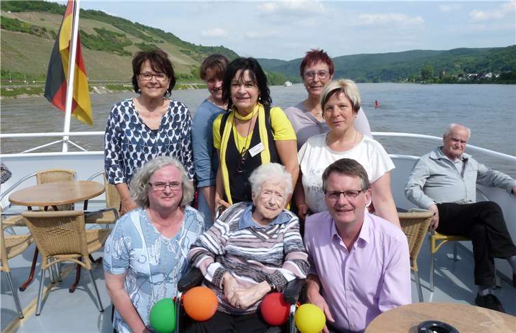 Frau Malm feierte ihren 94. Geburtstag an Bord.