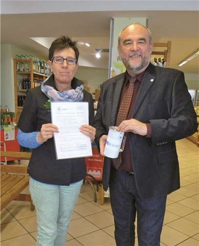 Frau Petry und Herr Baumung, Schatzmeister des Kinderschutzbundes.privat