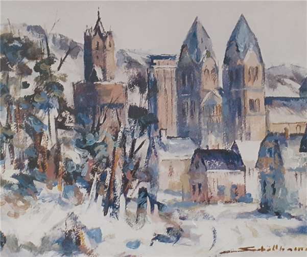 Fred Schäfer-Schällhammer: Der Mariendom aus vergangenen Tagen, als die Weissheimertürme noch existierten.Foto: Fred Schäfer-Schällhammer