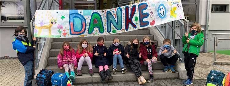 Freude bei den Erpeler Grundschülern.Foto: privat