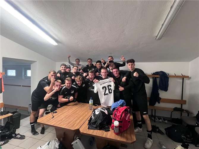 Freude nach dem Sieg für den SV Alemannia Adendorf.Foto: privat