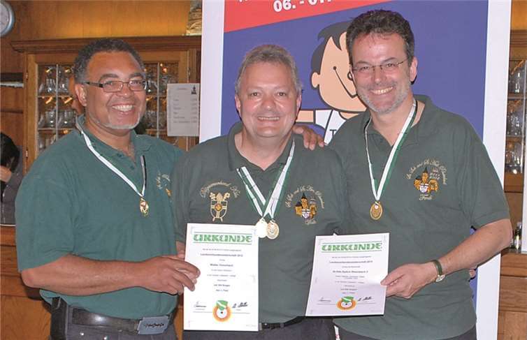 Freuen sich über ihre Erfolge (v.l.n.r.): Stephen Gasse, Walter Honerbach, Ferdi Lohmüller. privat