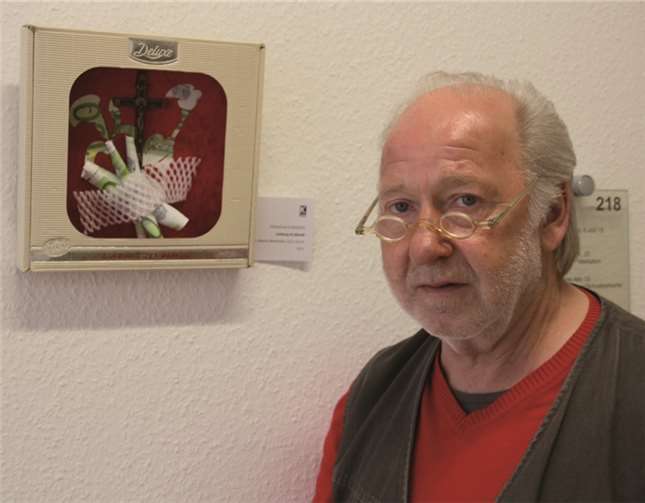 Fridhelm Schauerle hat seine Sicht der Blütenträume für die Ausstellung verwirklicht.