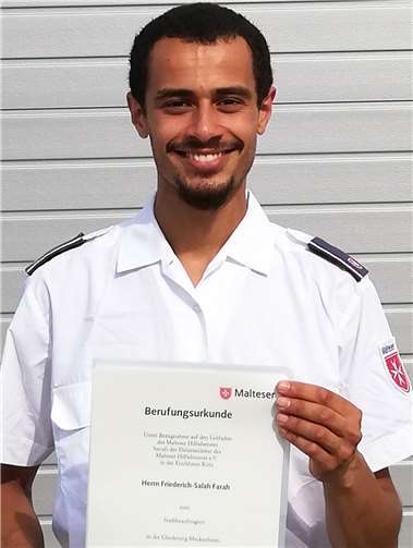 Friederich-Salah Farah ist der neue Stadtbeauftragte des Malteser Hilfsdienst e.V. Meckenheim.