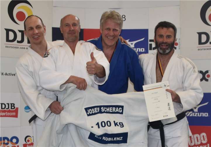 Frisch gebackene Judomeister der TuS Rot-Weiß Koblenz: Jens Brückner, Heinz Bausch, Josef Scherag und Dan Hilgert.privat