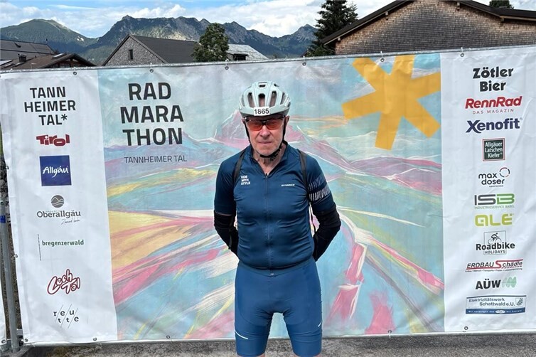 Fritz Hampel vor seinem Start in Tannheim/Tirol