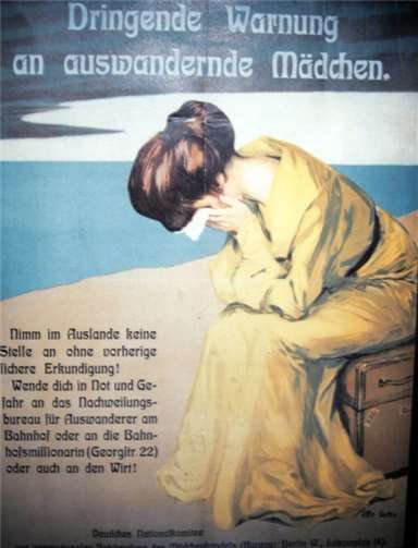 Früher war Deutschland eine Herkunftsregion der Opfer. Heute ist es vorwiegend eine Zielregion.  Wikipedia/Gemälde von Otto Goetze (1868-1931)