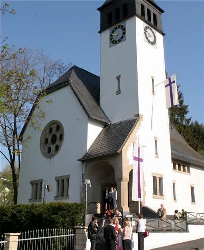 Frühstück in der evangelischen Kirche. Foto: privat