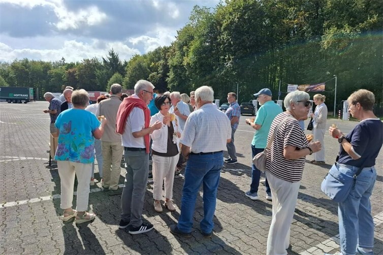 Frühstückspause auf dem Rastplatz