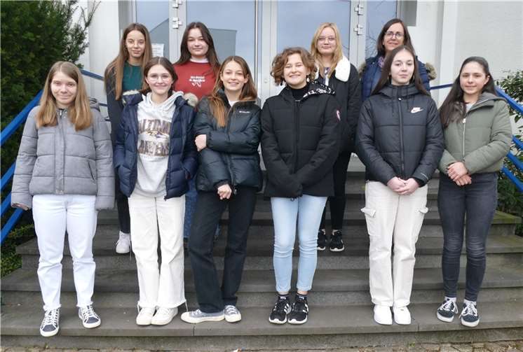 Fünf französische Schülerinnen besuchen zurzeit die Schule im Rahmen des Schumann-Programms.  Foto: SMS