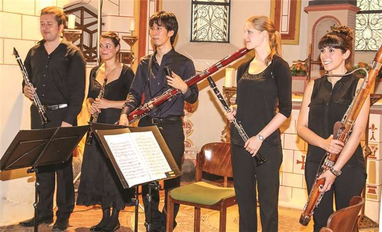 Fünf junge Musikerinnen und Musiker verzauberten mit Tönen aus Oboe, Klarinette und Fagott.EP