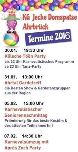 Für beste Unterhaltung ist mir den Terminen der "Jecken Domspatzen" gesorgt. privat