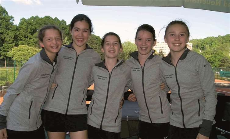 Für den HTC spielten (v.l.) Laura Schmitz, Ivana Bublic, Lea Bleis, Maja Bleis und Emilia Feodorovici.  Privat