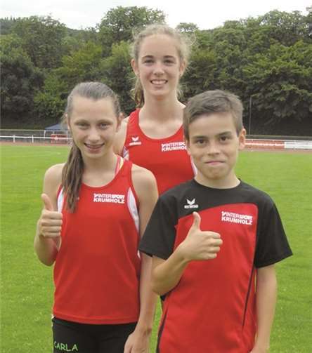 Für den TSV Moselfeuer Lehmen gingen Jonathan Heuser (M12), Carla Uhrmacher (W13) und Hannah Kray an den Start. Privat