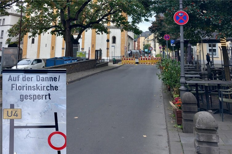 Für die Bewohner am Florinsmarkt, aber auch der Burgstraße, war diese Vollsperrung ein Glücksfall. Foto: privat