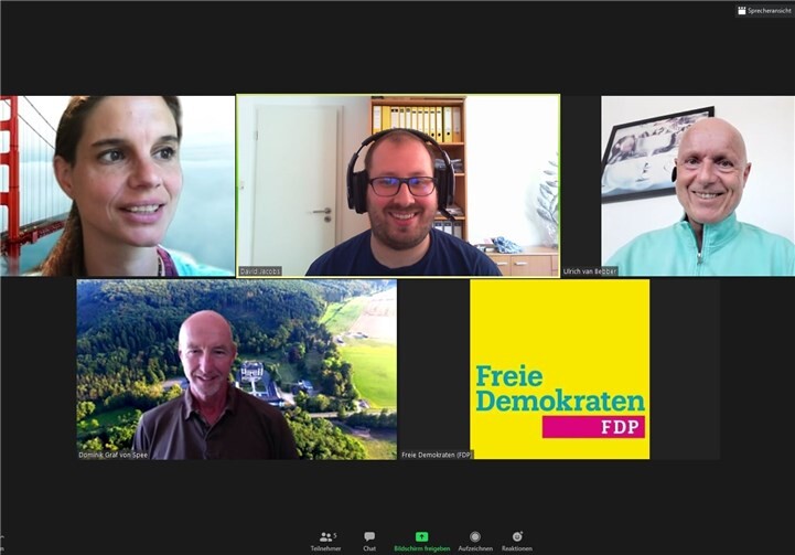 Für die FDP gehören digitale Fraktionssitzungen schon zum Alltag. Die Liberalen begrüßten daher, dass die Kreistagssitzung per Videokonferenz durchgeführt wurde. Nachholbedarf sehen sie allerdings in der Internetversorgung im Kreis Ahrweiler. Foto: privat