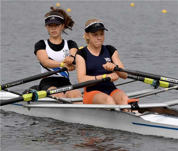 Für die RGL war Hanna Sopp mit ihrer Partnerin Paula Kollmann vom Koblenzer RC Rhenania im U17-Doppelzweier der Leichtgewichte am Start.Foto: privat