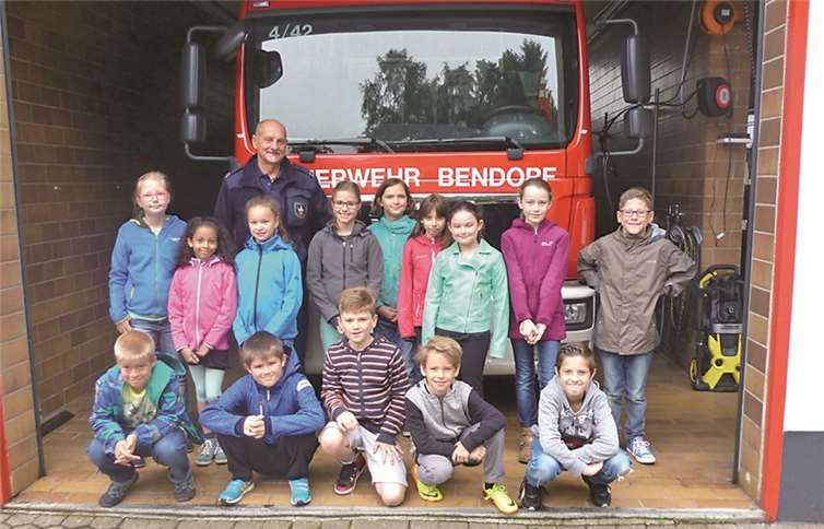 Für die Schüler war es ein spannender und lehrreicher Ausflug zur Feuerwehr. Privat
