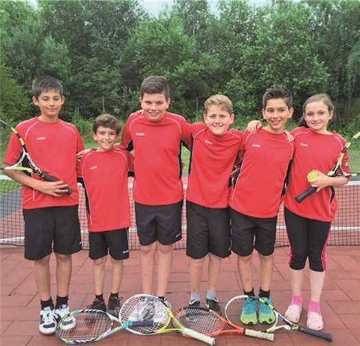 Für die U12 „gelb“ spielten (v.l.): Justin Stürz, Marc-Luca Scholl, Simon Beil, Tom Brummer, Yannick Haeser-Reif, Annalena Schatten.privat