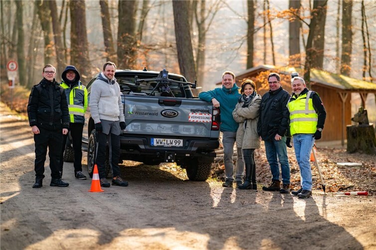 Für die Vemessung des Waldspielplatzes war das Unternhemne „Luftinspektionen Westerwald“ mit einer besonderen High-Tech-Drohne im Einsatz.