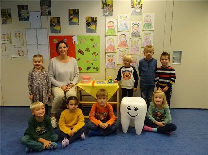 Für die angehenden Schulkinder drehte sich alles um das Thema Zähne.  Foto: privat