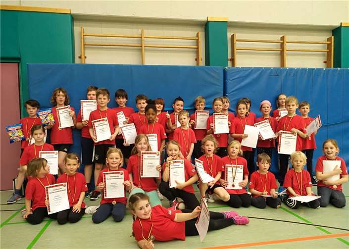 Für die erbrachten Leistungen erhielten die Kinder Urkunden und Medaillen. Foto: privat