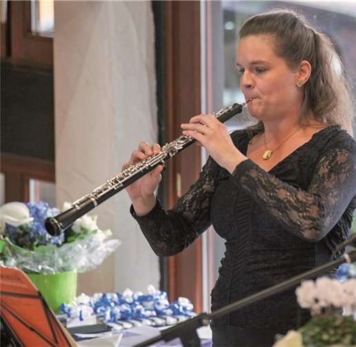 Für die musikalische Umrahmung der Feierstunde im Ließemer Köllenhof sorgte die Oboistin Susann Scheibling. Jost