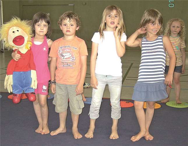 Für die vier Kinder der Liederkindergartengruppe war es der letzte Auftritt. Sie verabschieden sich in die Schule. privat