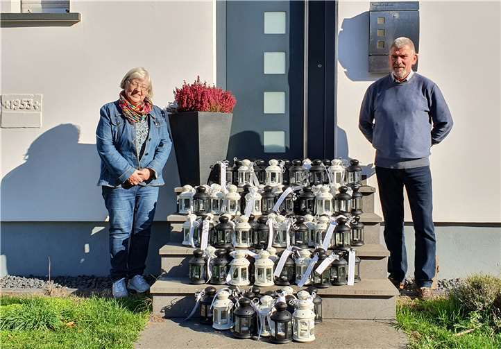 Für jede Siedlerstelle wurde eine Laterne verschenkt.