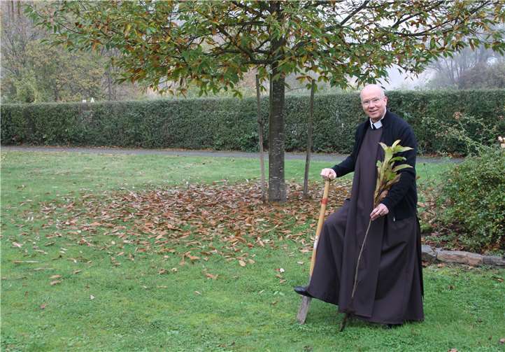 Für jedes Jahr als Mitglied bei den Franziskanerbrüdern vom Heiligen Kreuz möchte Bruder Matthias Equit einen Baum pflanzen. Foto: privat